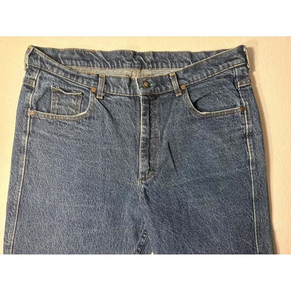 Vintage Lee Jeans Mens 38x34 Blue Denim Straight Leg Made in USA 100% Cotton